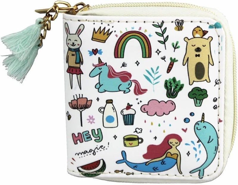 Timlee Cactus Unicorn Zipper Wallet Long Clutch Bag PU Leather Purse (0316L) - Image 1